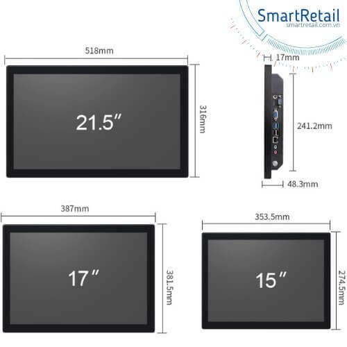 Ảnh 8 của Màn hình cảm ứng chân quỳ 21.5 inch | Màn hình LCD chân quỳ 21.5 inch