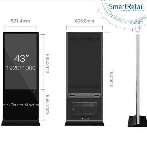 Ảnh 7 của Màn hình quảng cáo chân đứng 32 inches cảm ứng