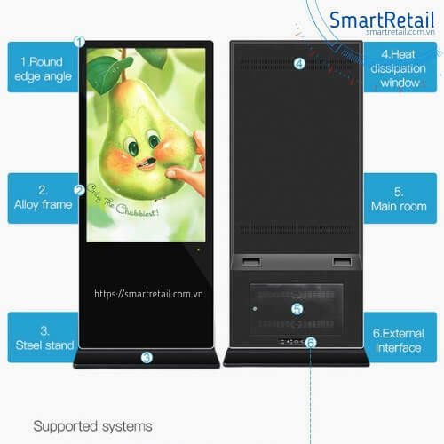 Ảnh 6 của Màn hình quảng cáo chân đứng 32 inches cảm ứng