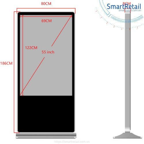 Ảnh 7 của Màn hình quảng cáo chân đứng 32 inches LCD - Digital Standee 32 inch