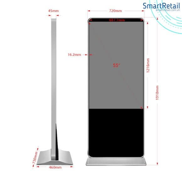 Ảnh 3 của Màn hình quảng cáo chân đứng LCD 55 inch | LCD Digital Standee 55 inch
