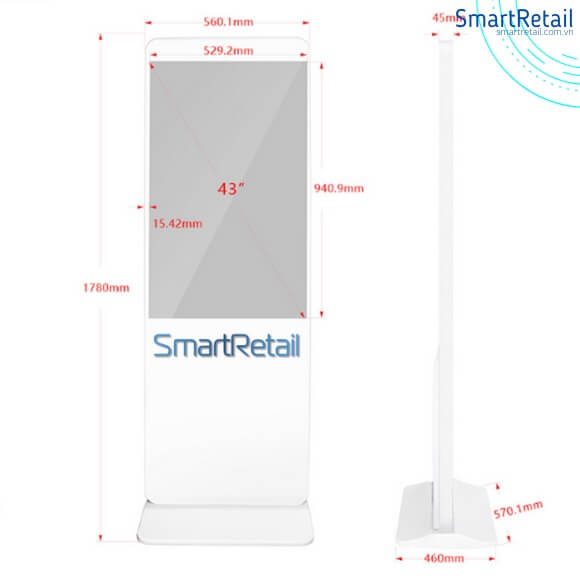 Ảnh 5 của Màn hình quảng cáo chân đứng LCD 43 inch | LCD Digital Standee 43"
