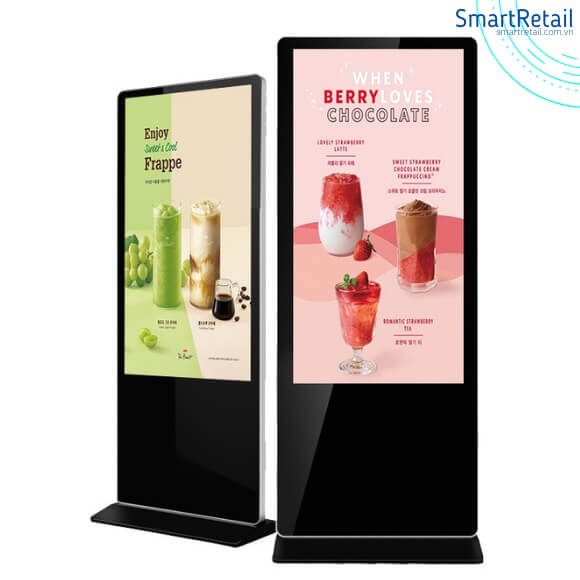 Màn hình LCD chân đứng 75 inch | Màn hình quảng cáo chân đứng 75 inch