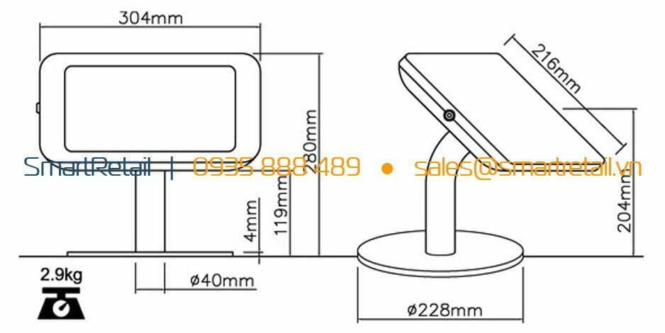 Ảnh 4 của Giá đỡ tablet | Giá đỡ máy tính bảng cho iPad/ Samsung