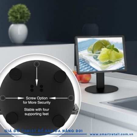 Ảnh 14 của Giá đỡ máy tính/ giá đỡ Tablet để bàn đa năng D01 chuẩn công nghiệp
