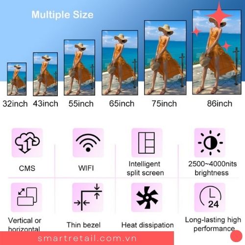Ảnh 10 của Màn hình viền mỏng 43 Inch/ Màn hình quảng cáo viền mỏng 43 Inch