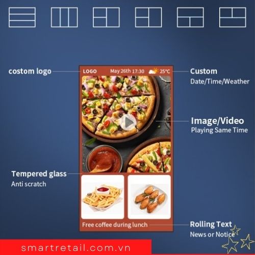 Ảnh 7 của Màn hình Digital Menu Board 43 Inch/ Màn hình quảng cáo Menu 43"
