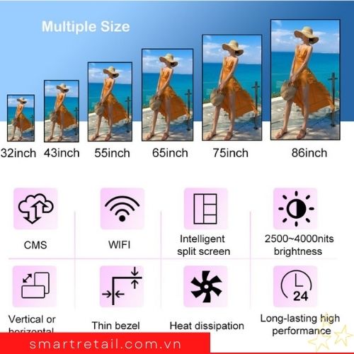 Ảnh 6 của Màn hình Digital Menu Board 43 Inch/ Màn hình quảng cáo Menu 43"