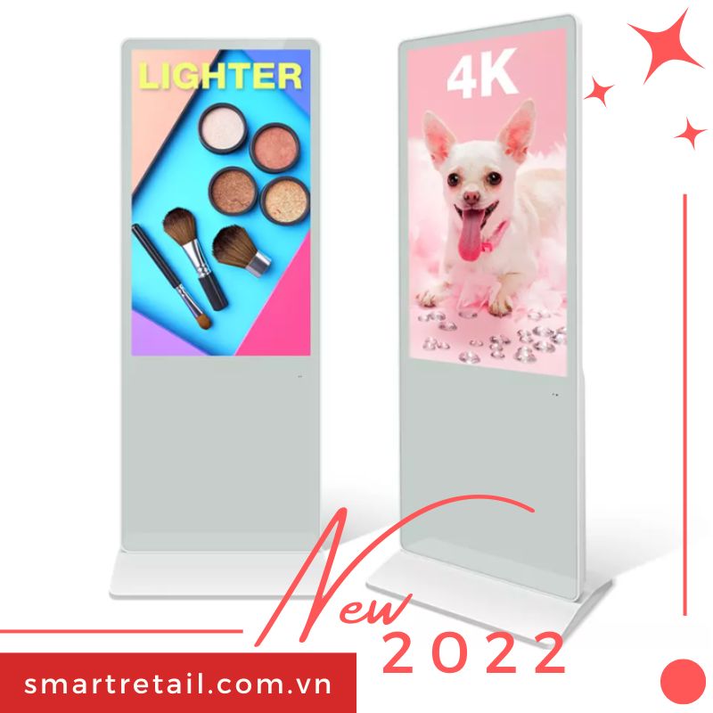 Ảnh 3 của Màn hình quảng cáo chân đứng 50 Inch | Standee điện tử 50" | Màu trắng