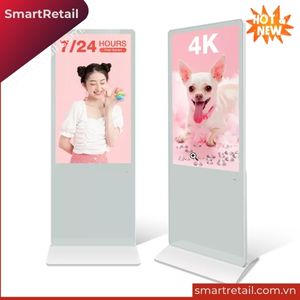 Ảnh 9 của Màn hình quảng cáo chân đứng 55 inch màu trắng | Standee điện tử 55"