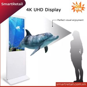 Ảnh 6 của Màn hình quảng cáo chân đứng 55 inch màu trắng | Standee điện tử 55"