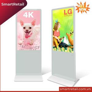 Ảnh 2 của Màn hình quảng cáo chân đứng 55 inch màu trắng | Standee điện tử 55"