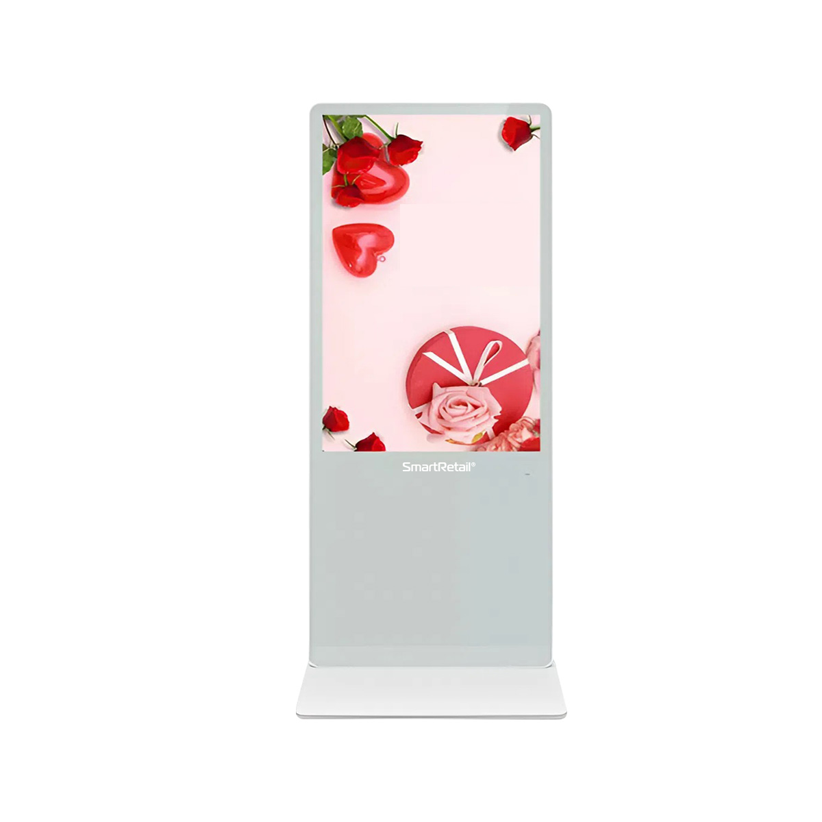 Màn hình quảng cáo chân đứng 55 inch màu trắng | Standee điện tử 55"