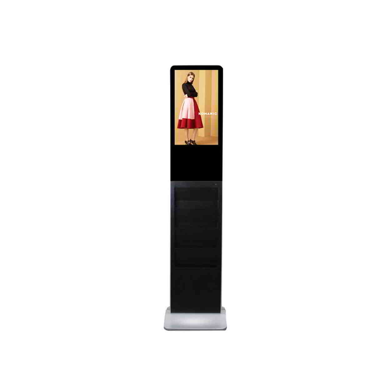 Màn hình quảng cáo chân đứng 22 Inch có 4 hộc đựng Brochure