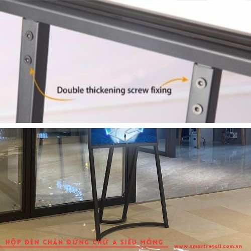Ảnh 8 của Hộp đèn Led siêu mỏng chân đứng chữ A LA69 dễ dàng tháo lắp