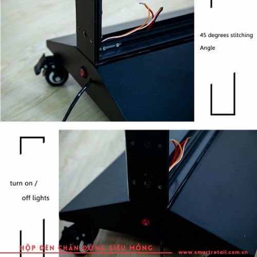 Ảnh 10 của Hộp đèn chân đứng siêu mỏng ngoài trời LF616 Kích thước 60×160 (cm)