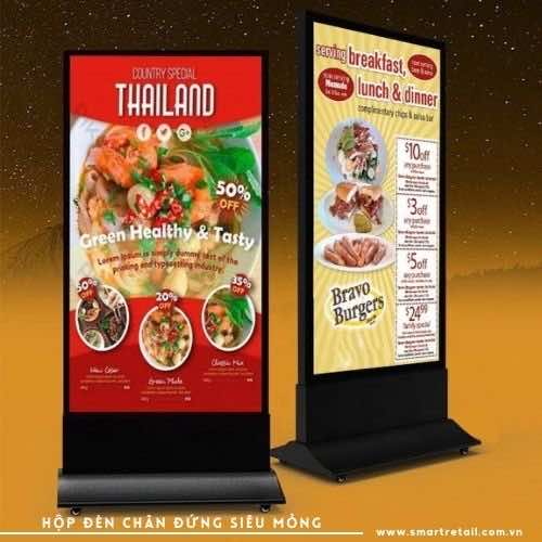 Ảnh 4 của Hộp đèn chân đứng siêu mỏng ngoài trời LF616 Kích thước 60×160 (cm)