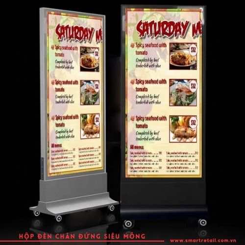 Ảnh 8 của Hộp đèn chân đứng siêu mỏng ngoài trời LF616 Kích thước 60×160 (cm)