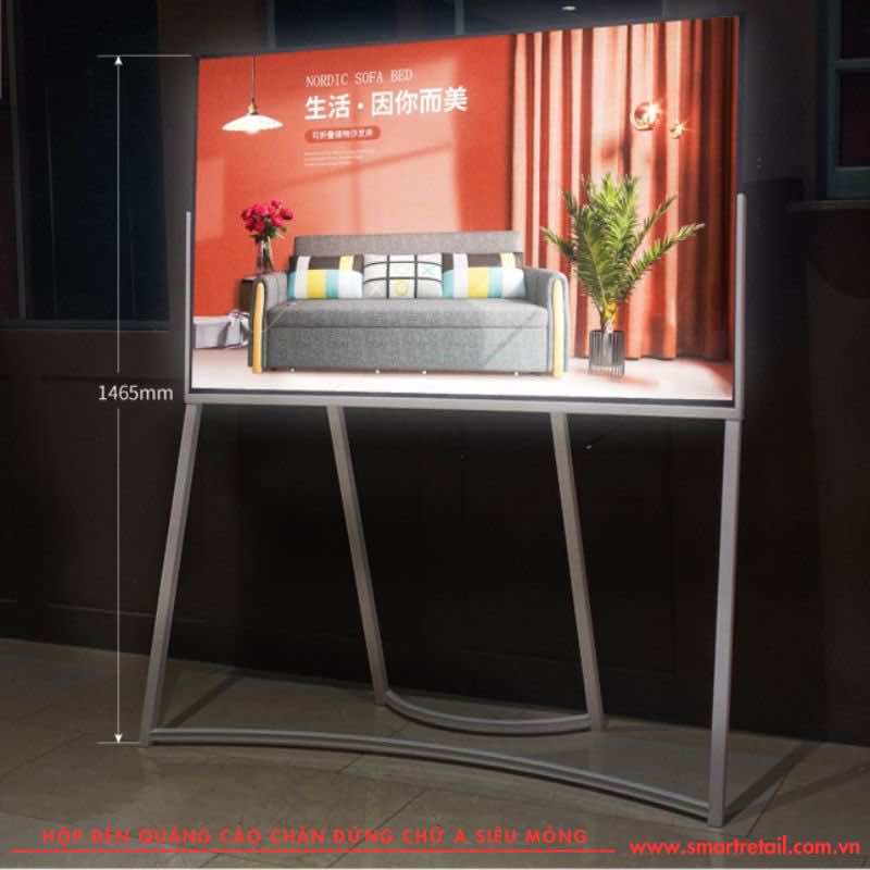 Ảnh 2 của Hộp đèn quảng cáo chân đứng LA1275 | Hộp đèn LED siêu mỏng