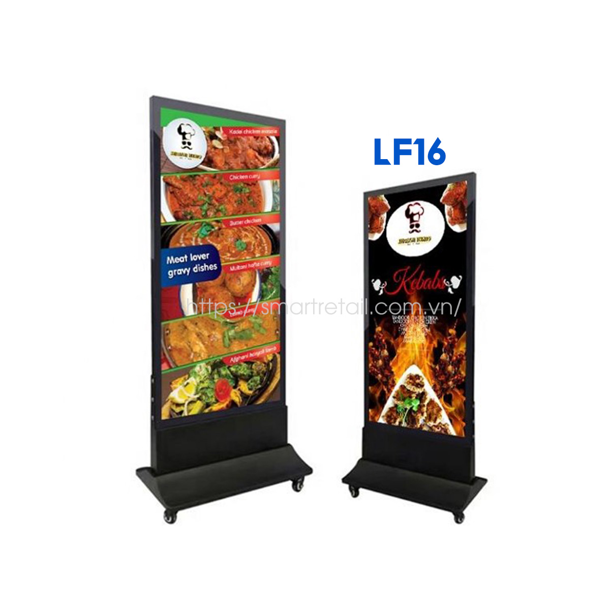 Hộp đèn chân đứng siêu mỏng ngoài trời LF616 Kích thước 60×160 (cm)