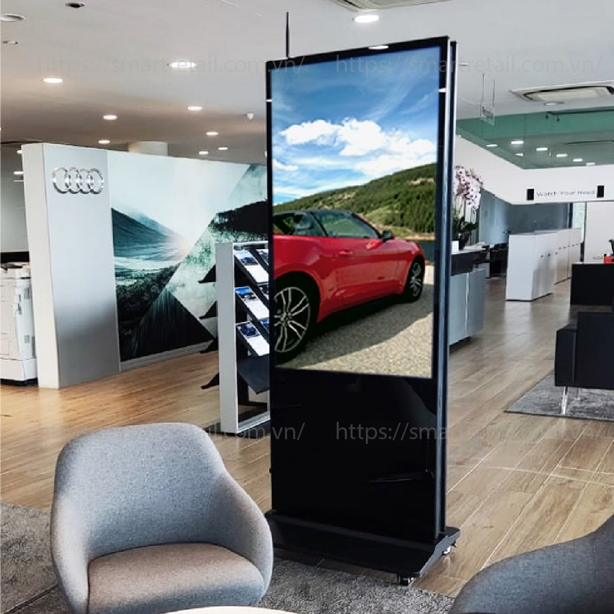 Ảnh 7 của Màn Hình Quảng Cáo | Màn Hình Chân Đứng Hai Mặt 50 inch