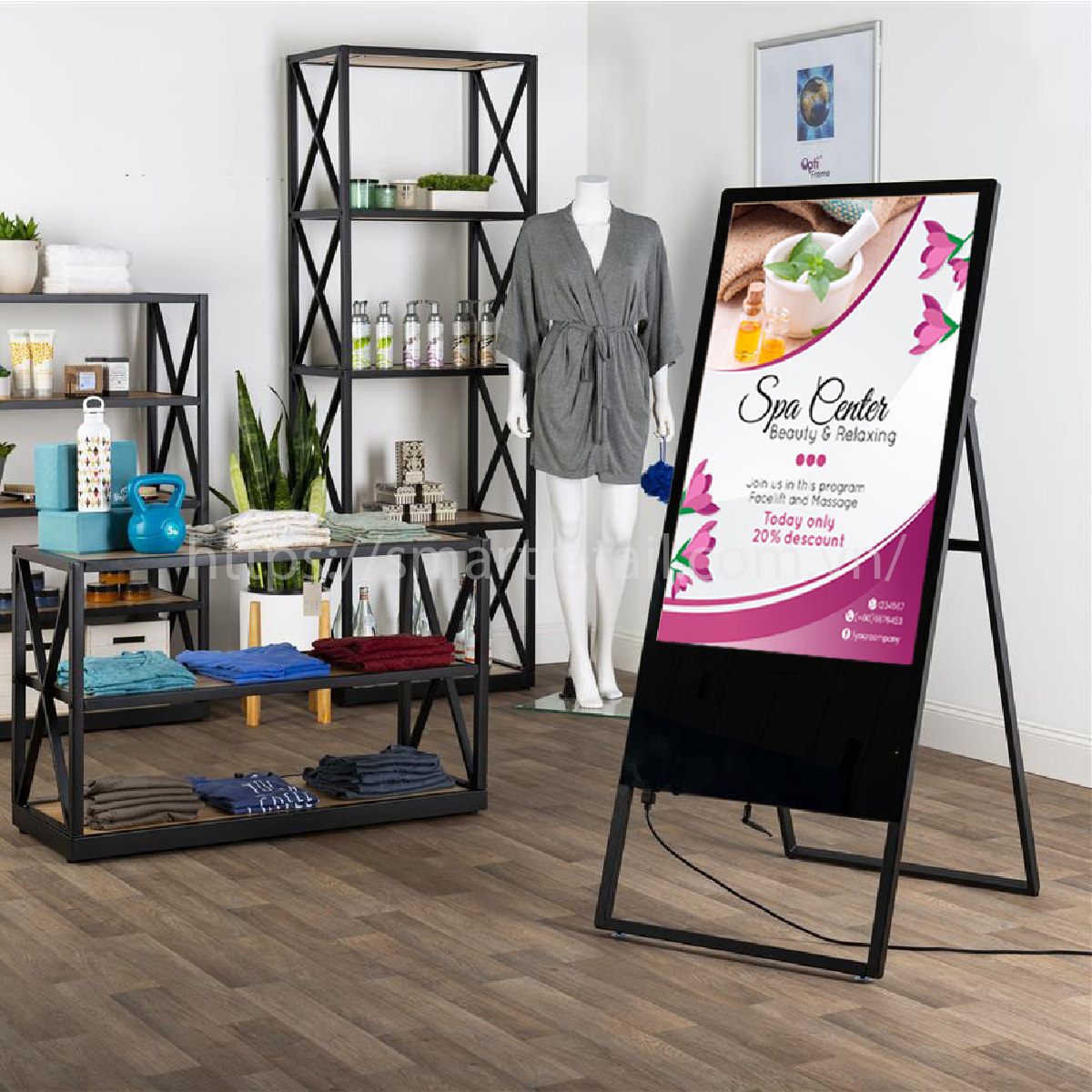 Ảnh 10 của Màn hình quảng cáo | Màn hình chân đứng chữ A 43 inch