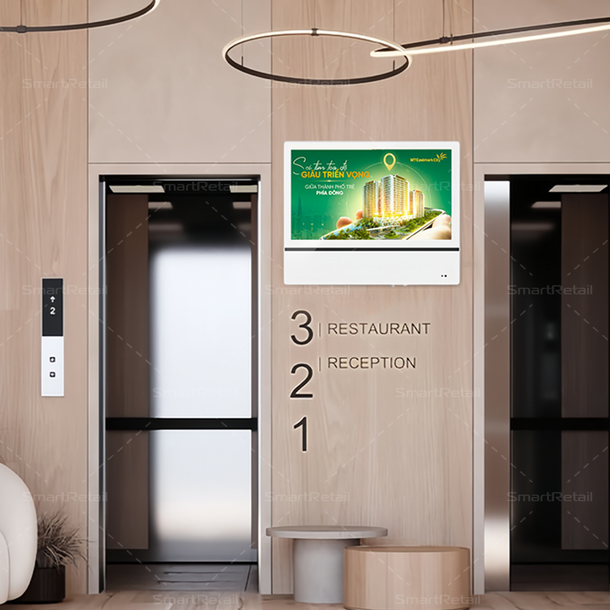 Ảnh 4 của Màn hình quảng cáo | màn hình thang máy Elevator ngang 22 inch