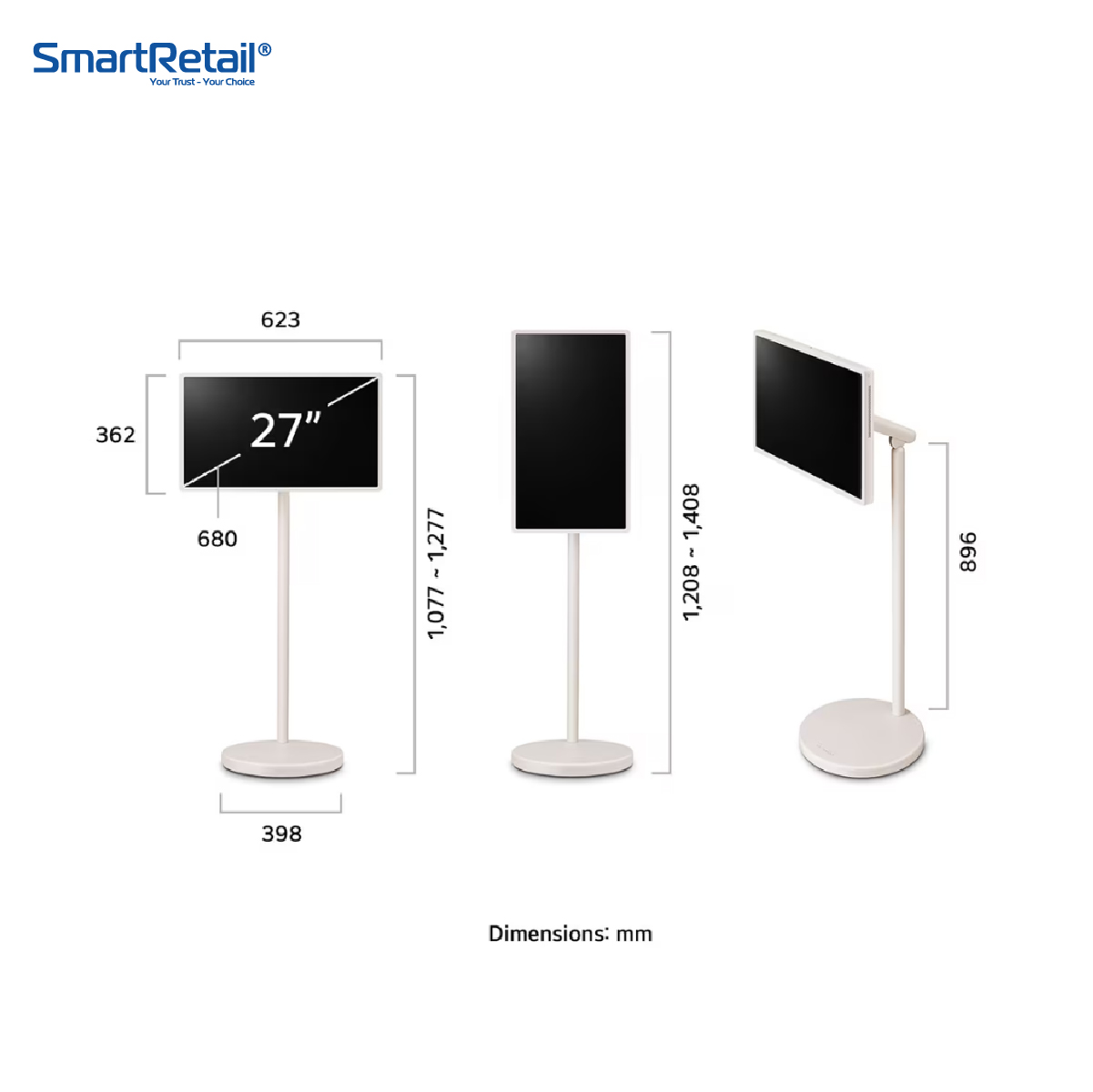 Ảnh 4 của Màn hình giải trí di động LG StanbyME 2 (27LX6TDGA)