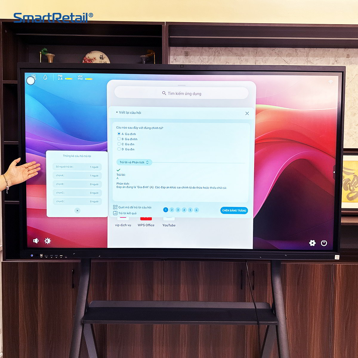 Ảnh 3 của Màn hình tương tác thông minh 75 Inch tích hợp AI Android 15