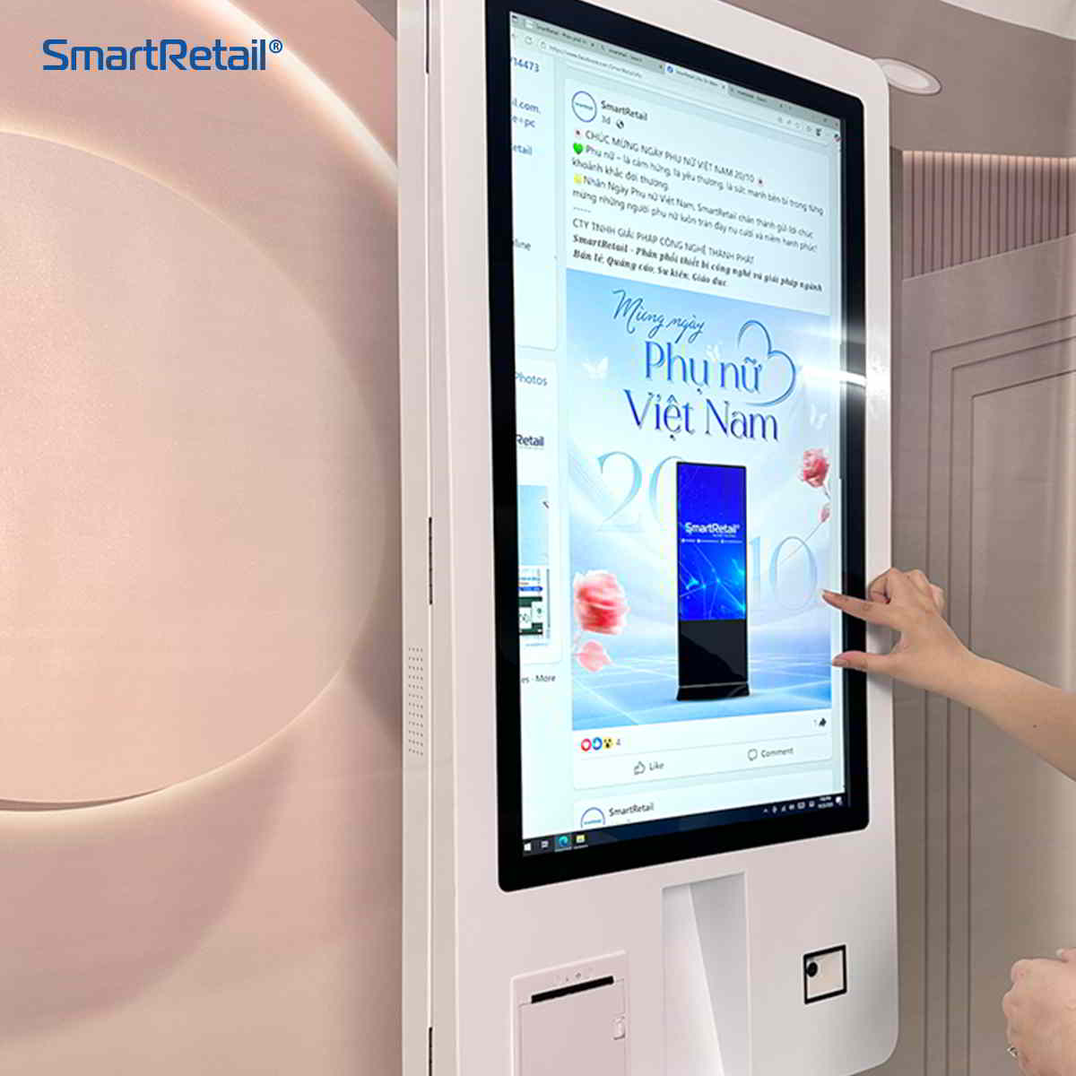 Ảnh 3 của Máy Kiosk tự phục vụ Android 14 | Self Ordering Kiosk 32 inch