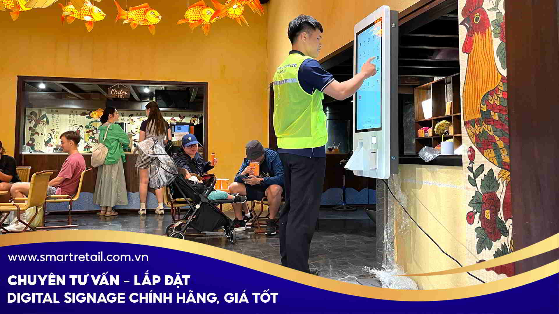 Máy Kiosk tự phục vụ Windows | Self Ordering Kiosk 32 inch