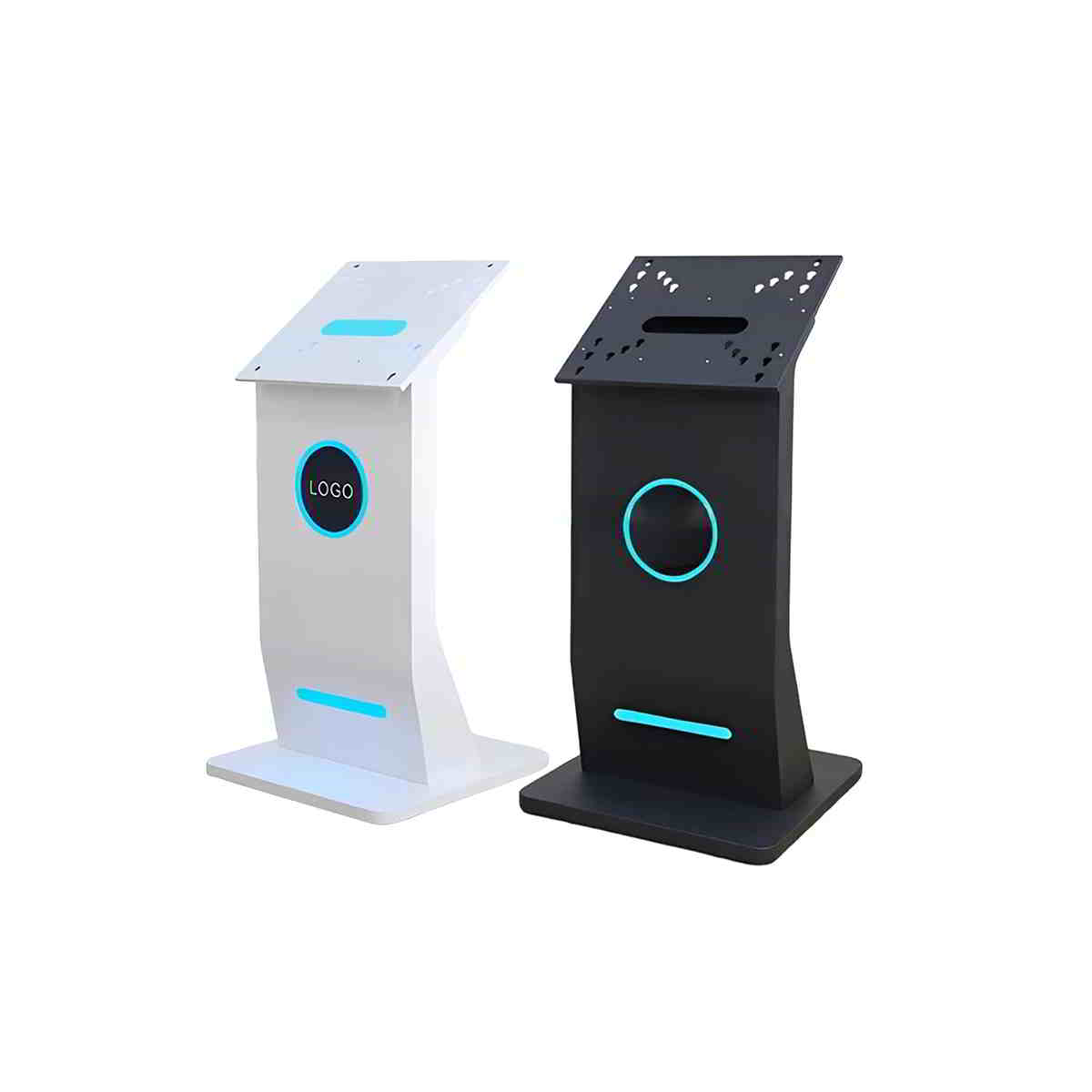 Chân đế màn hình cảm ứng loại chữ I | Mẫu chân đế chân quỳ có đèn LED
