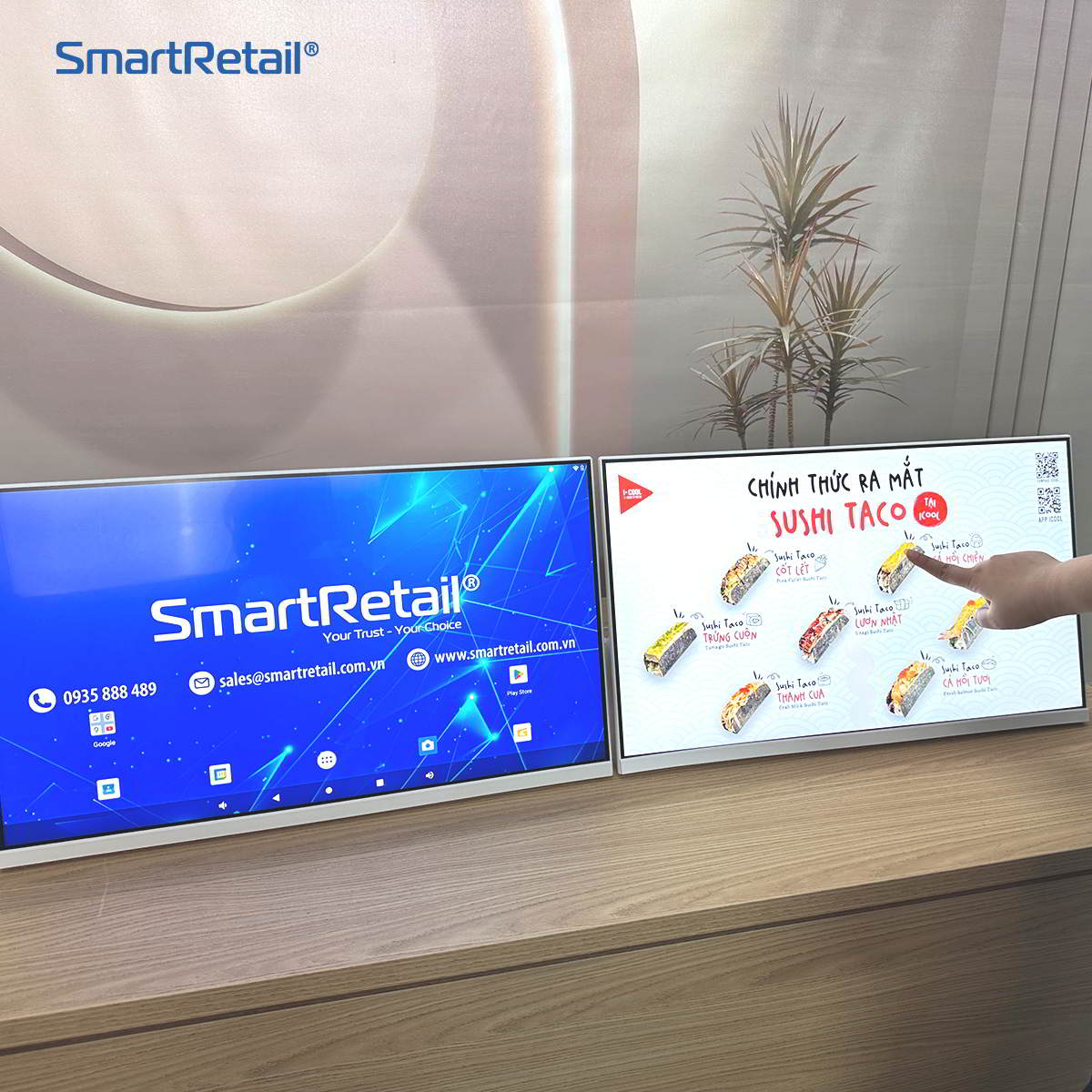 Ảnh 3 của Màn hình menu điện tử để bàn 24 inch