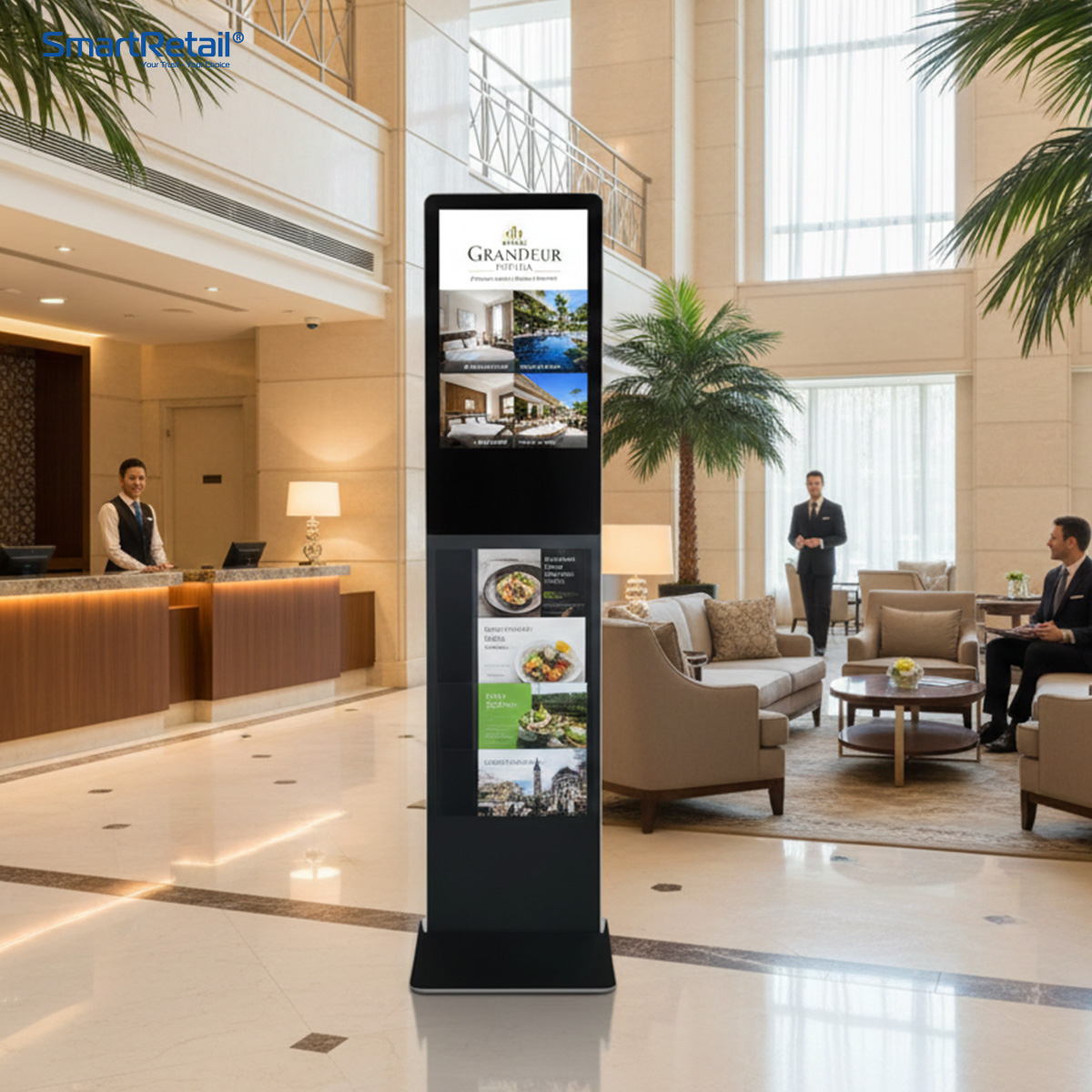 Ảnh 5 của Màn hình quảng cáo chân đứng 43 Inch có hộc đựng Brochure