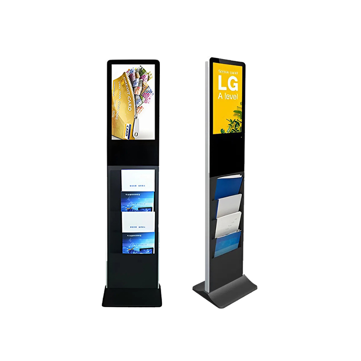 Màn hình quảng cáo chân đứng 55 Inch | 4 hộc đựng Brochure