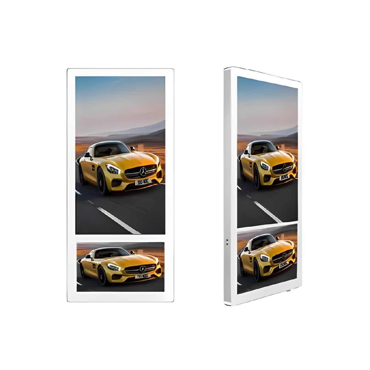 Màn hình quảng cáo thang máy hai màn hình 18 inch + 10 inch