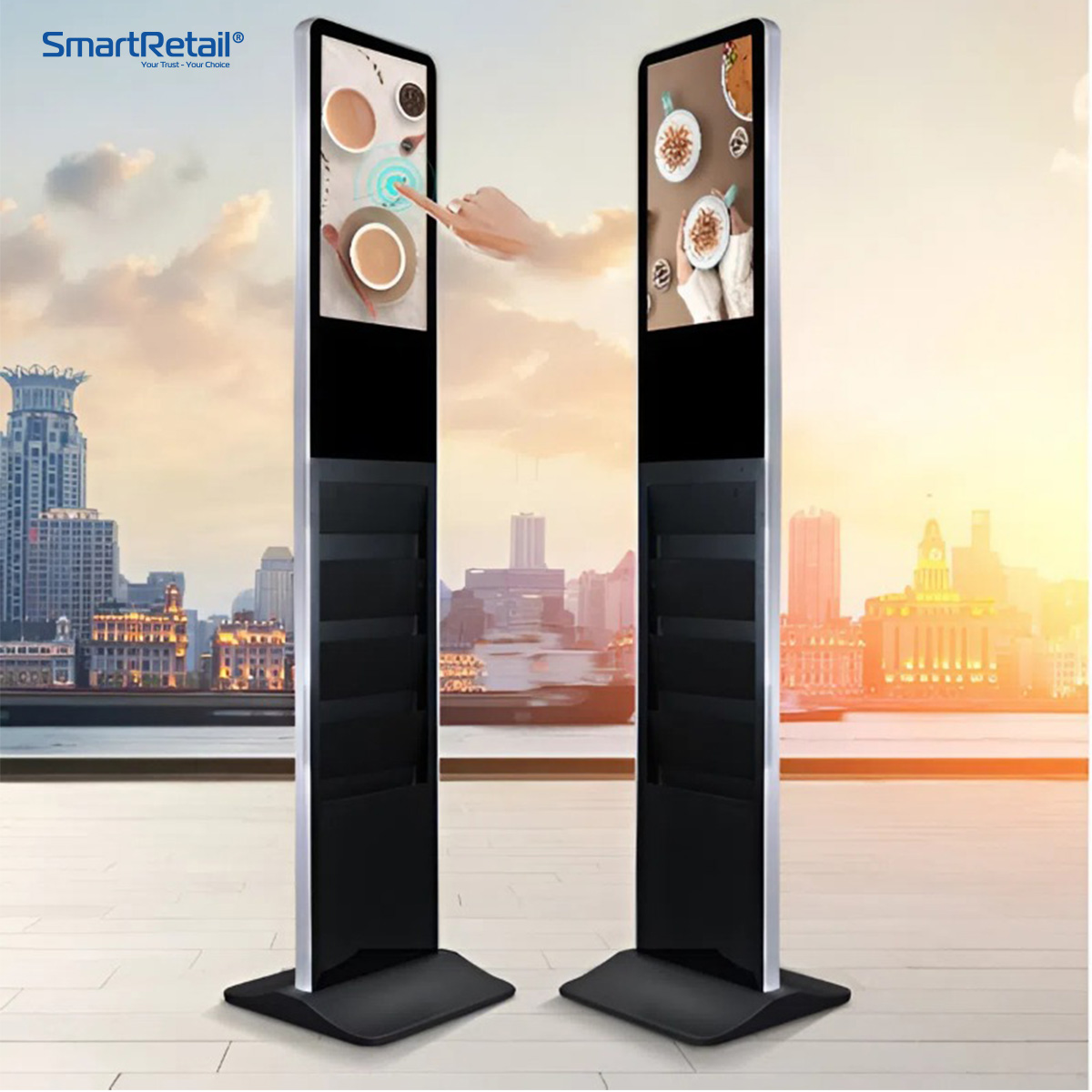 Ảnh 8 của Màn hình quảng cáo chân đứng 43 Inch có hộc đựng Brochure