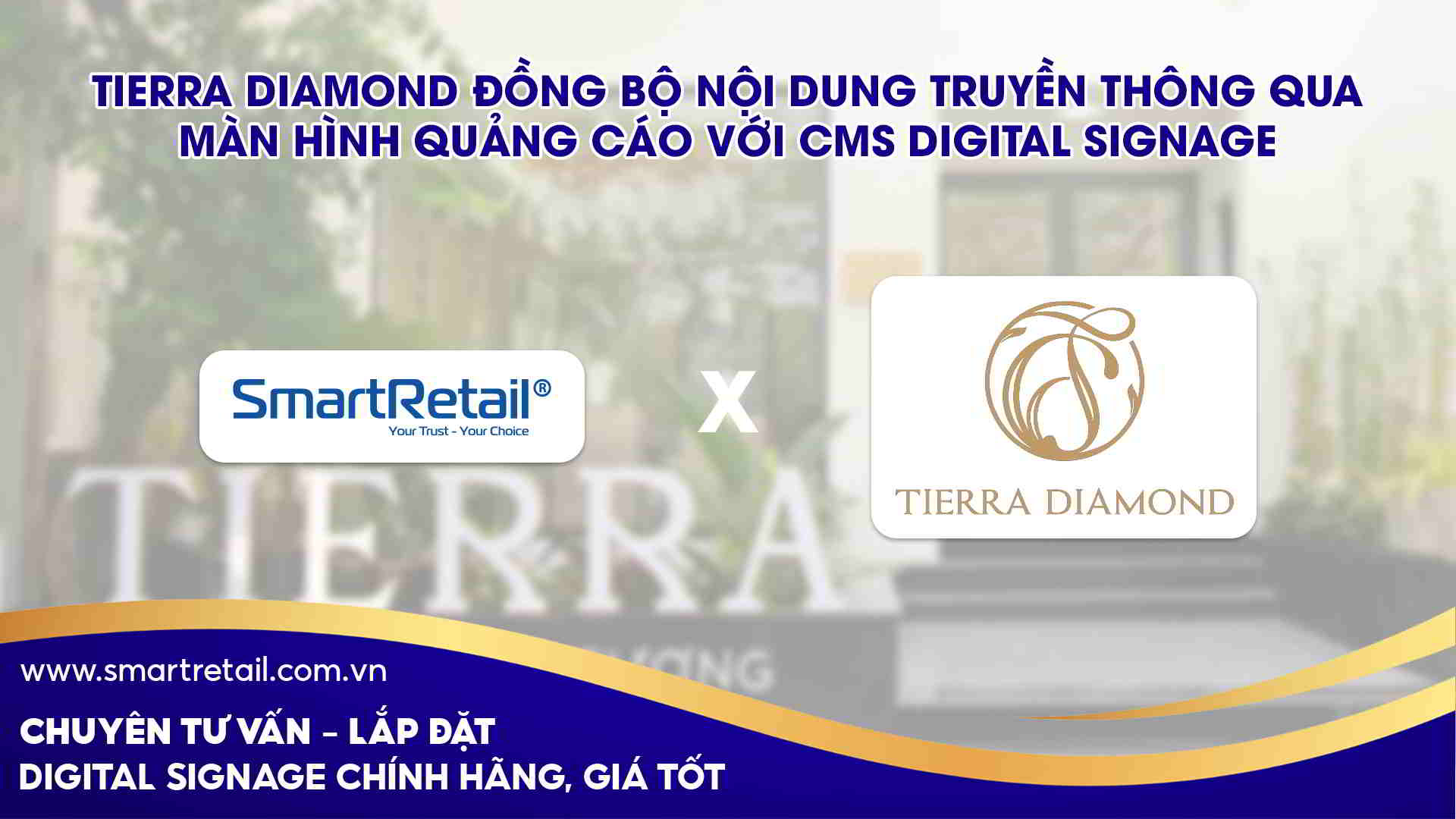 Tierra Diamond Đồng Bộ Truyền Thông Qua Màn Hình Quảng Cáo