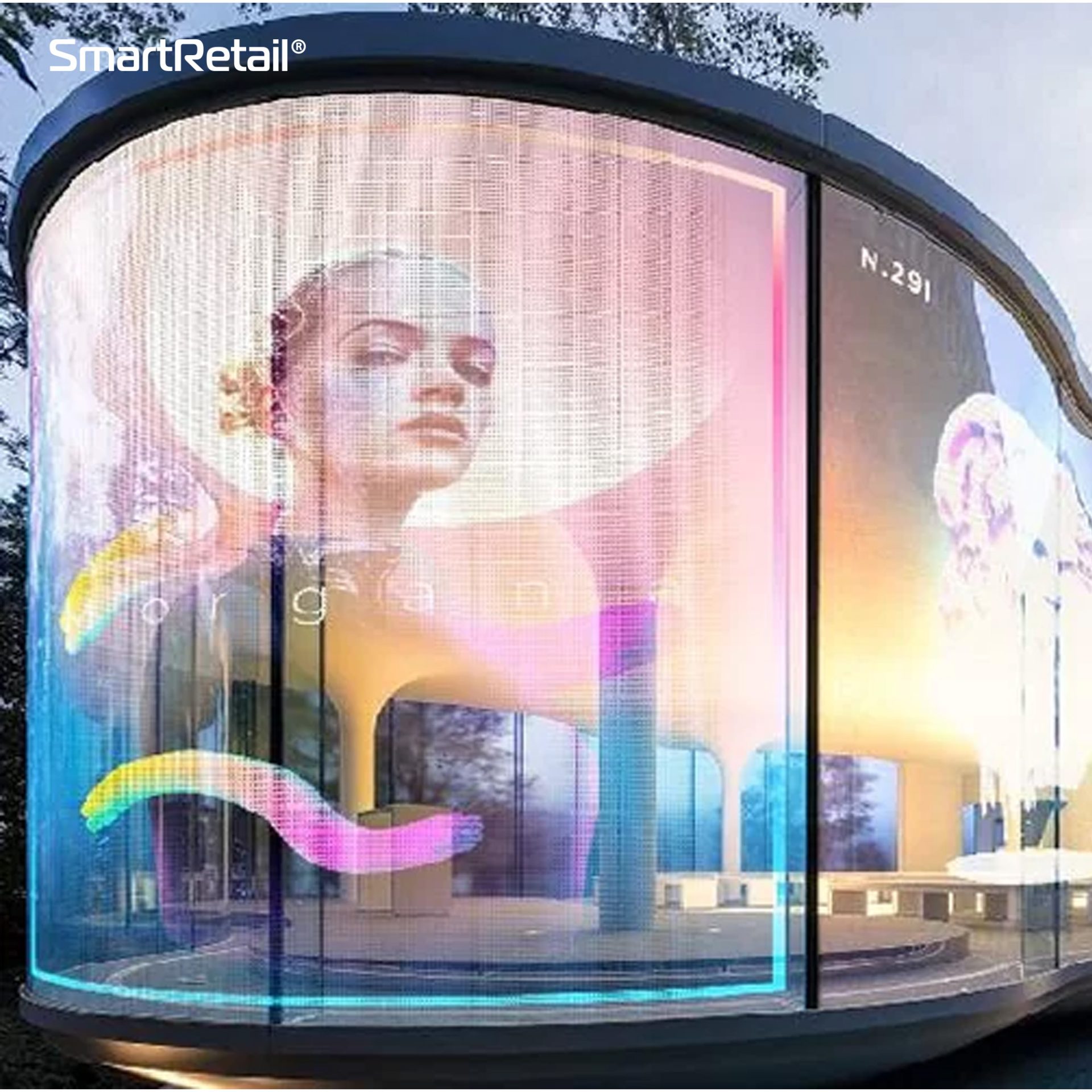 Ảnh 4 của Màn hình LED Film trong suốt P6/P8/P10