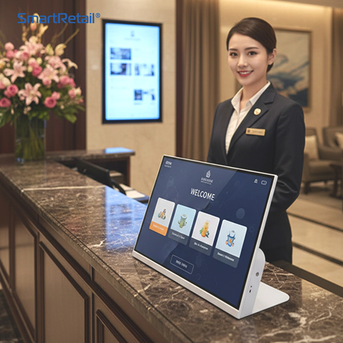 Ảnh 10 của Màn hình menu điện tử để bàn 21.5 inch 