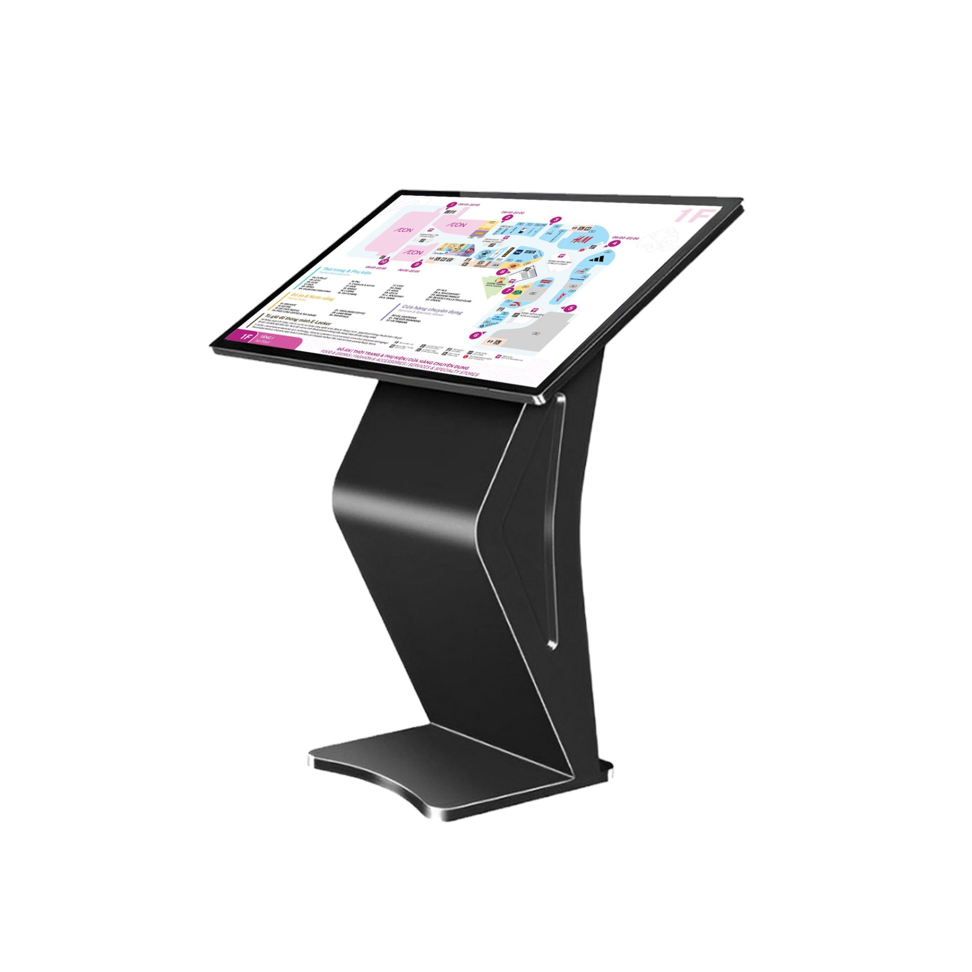 Màn hình chân quỳ chữ K 55 inch | Màn hình cảm ứng chân quỳ 55 inch