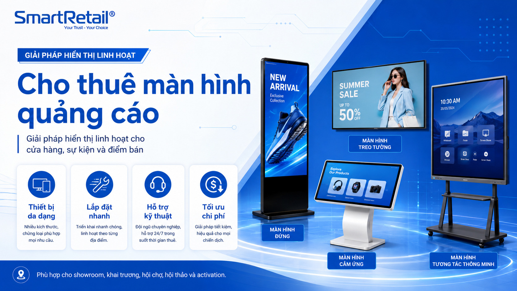 Cho thuê màn hình quảng cáo – Bảng giá thuê mới nhất