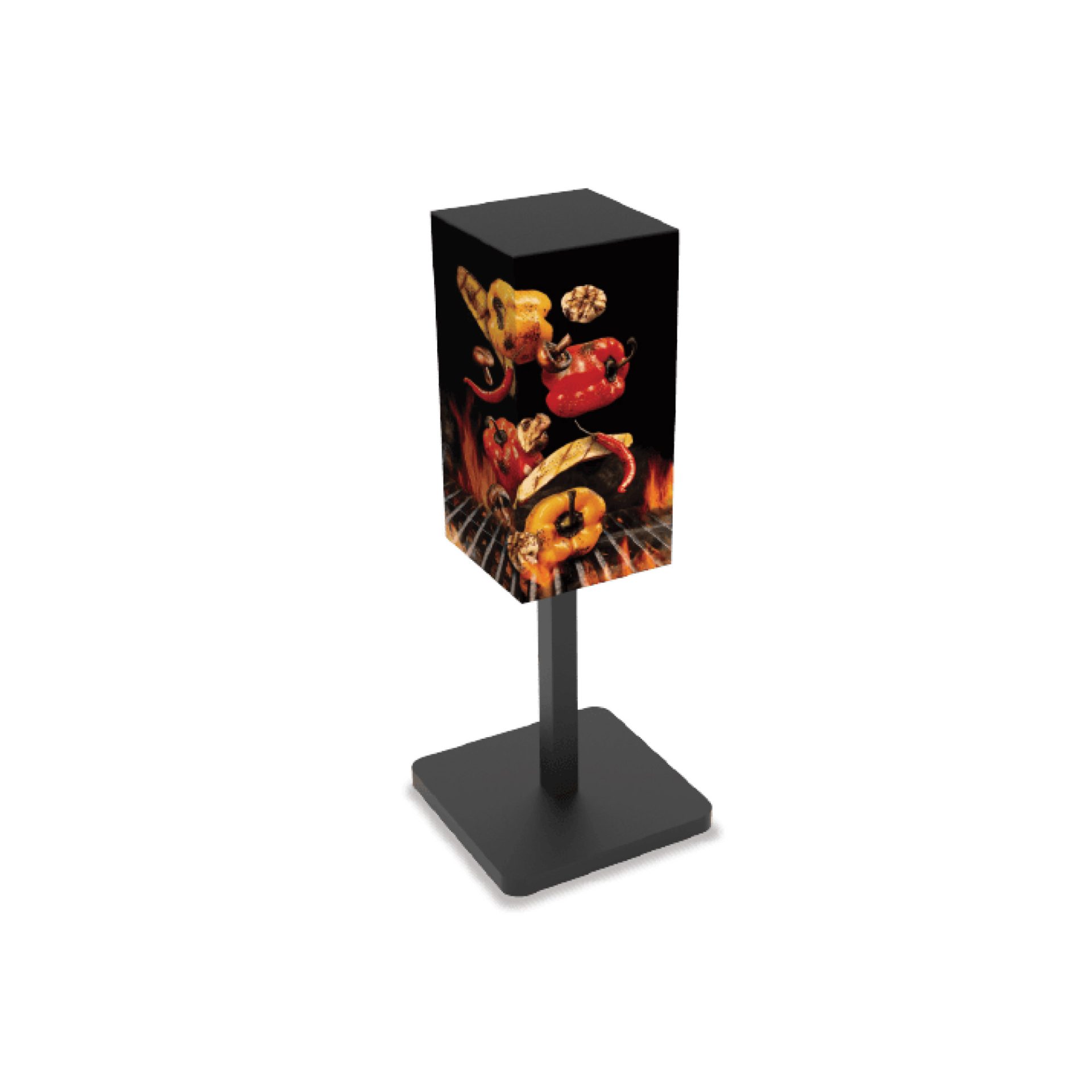 Màn hình LED chân đứng hình khối thanh dài ngoài trời