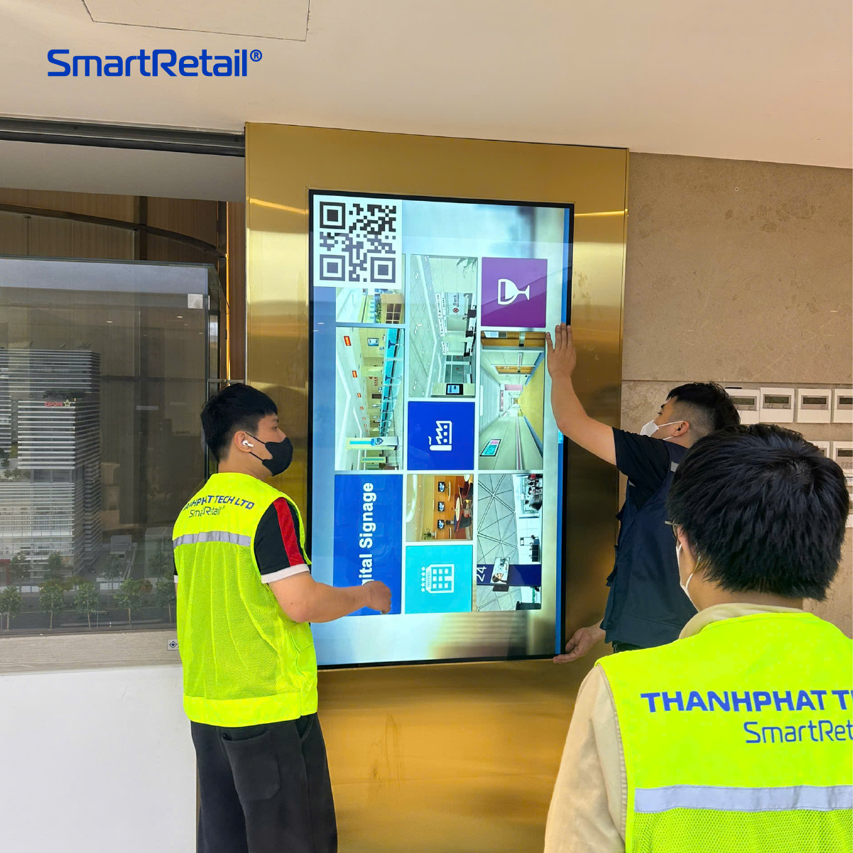Ảnh 4 của Màn hình quảng cáo treo tường 55 inch Android 11 | 2K | 700 nits
