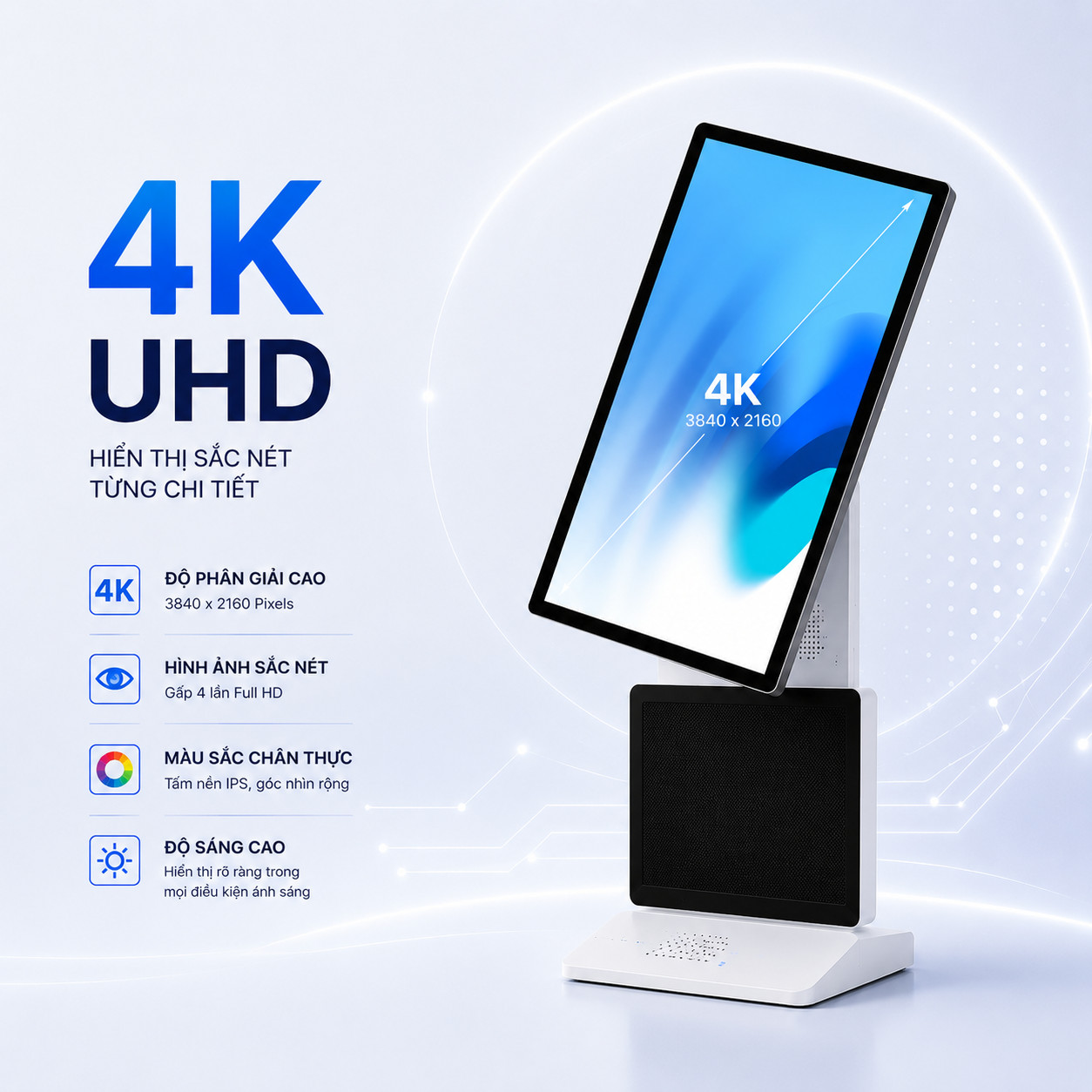 Ảnh 2 của Màn hình chân đứng dáng xoay 50 inch