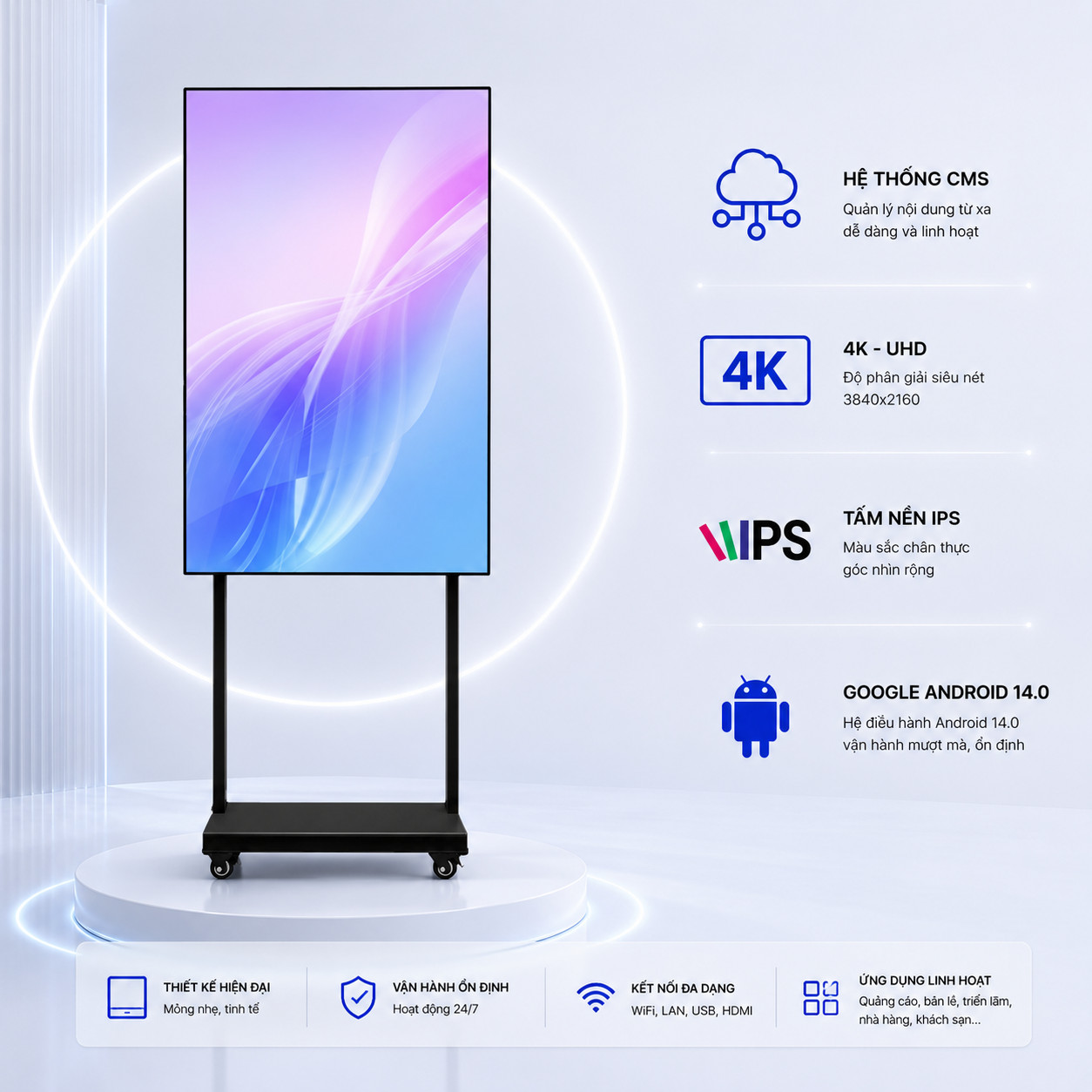 Ảnh 3 của Màn hình quảng cáo | Màn hình chân đứng 1000 nits 43 inch