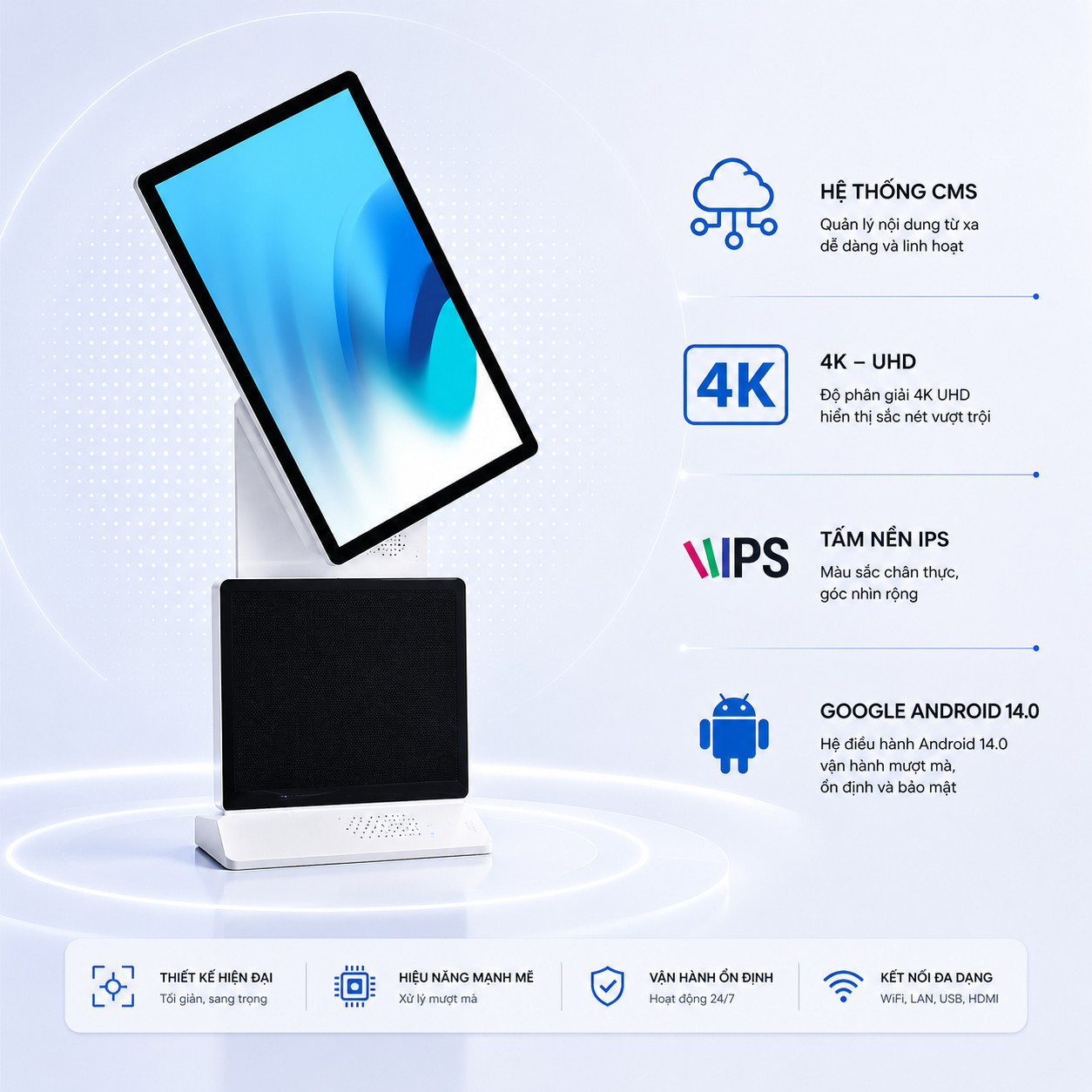 Ảnh 4 của Màn hình chân đứng dáng xoay 50 inch