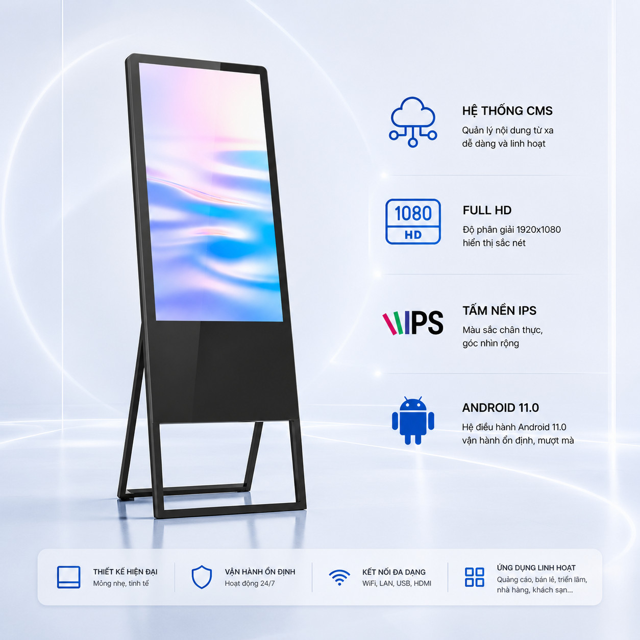 Ảnh 2 của Màn hình quảng cáo | Màn hình chân đứng chữ A 43 inch