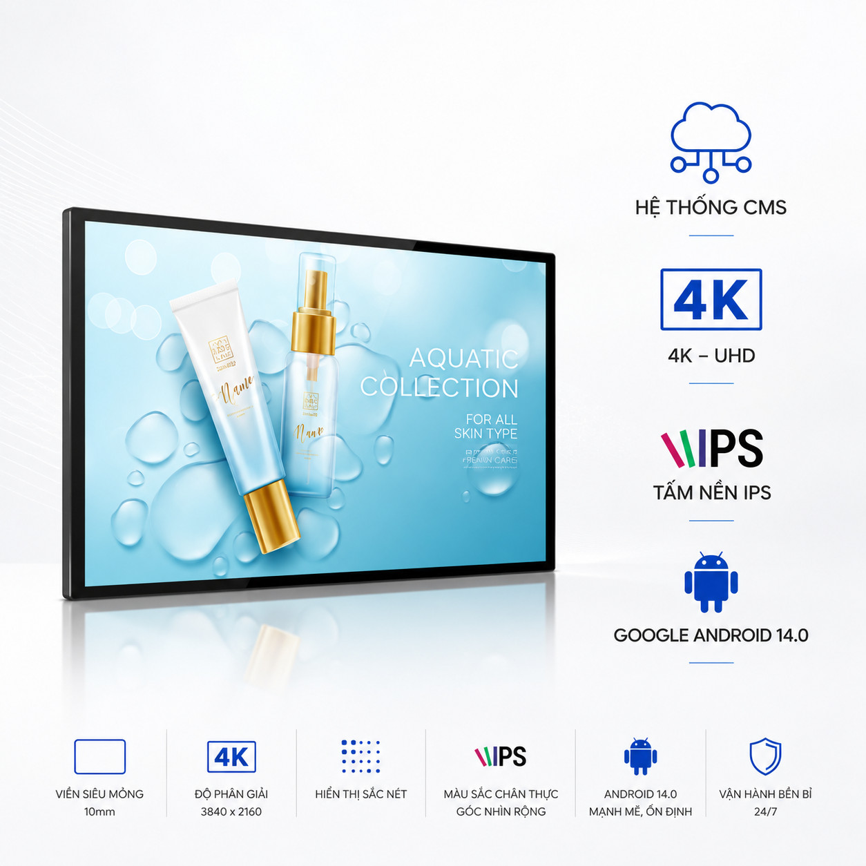 Ảnh 2 của Màn hình treo tường cảm ứng Android 32 inch | Android LCD Wall Mounted Touchscreen