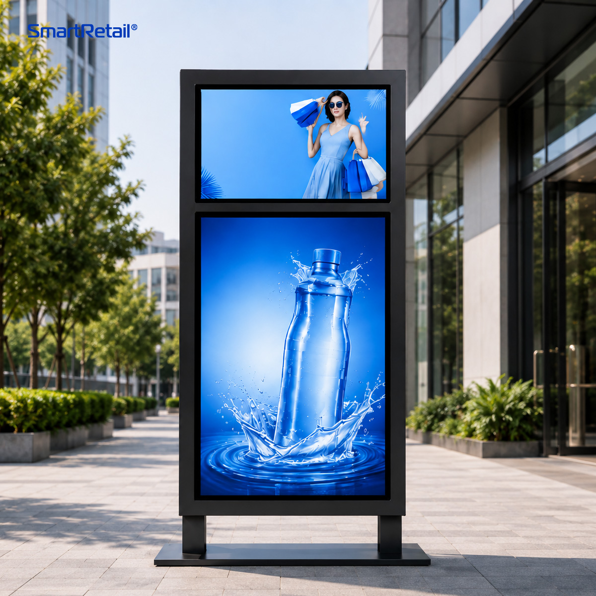 Ảnh 3 của Màn hình chân đứng ngoài trời 2 màn 43inch & 75inch 